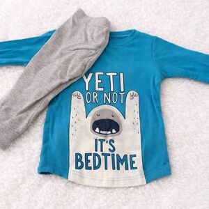 Blue and Gray Kids Pajamas Set